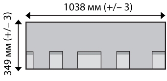 Розмір одного гонту IKO Cambridge Xpress
